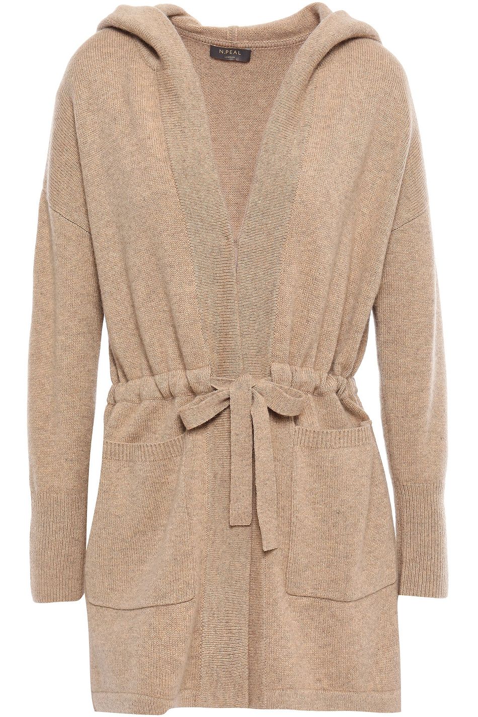 cashmere hooded cardigan