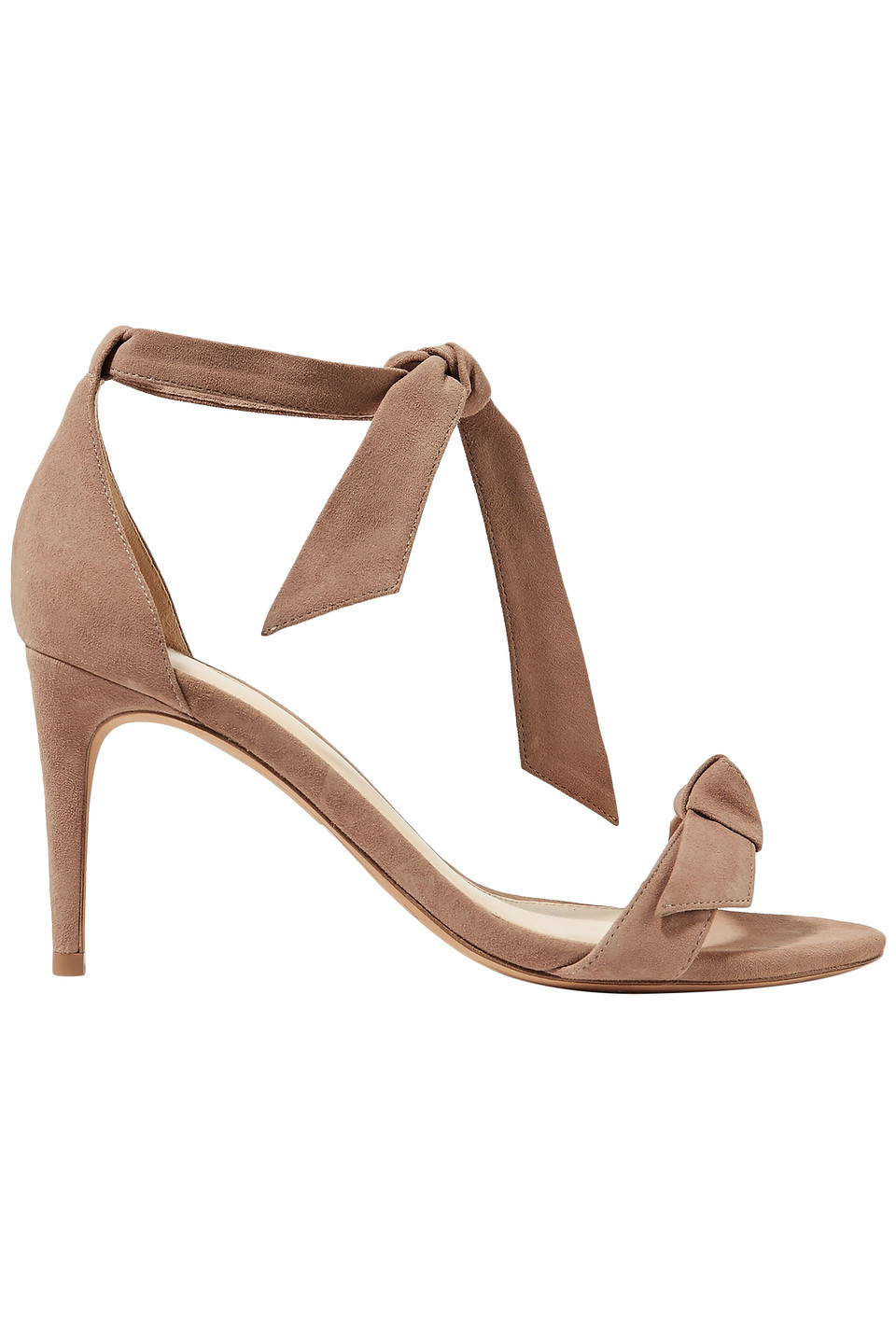 Clarita 75 bow-detailed suede sandals