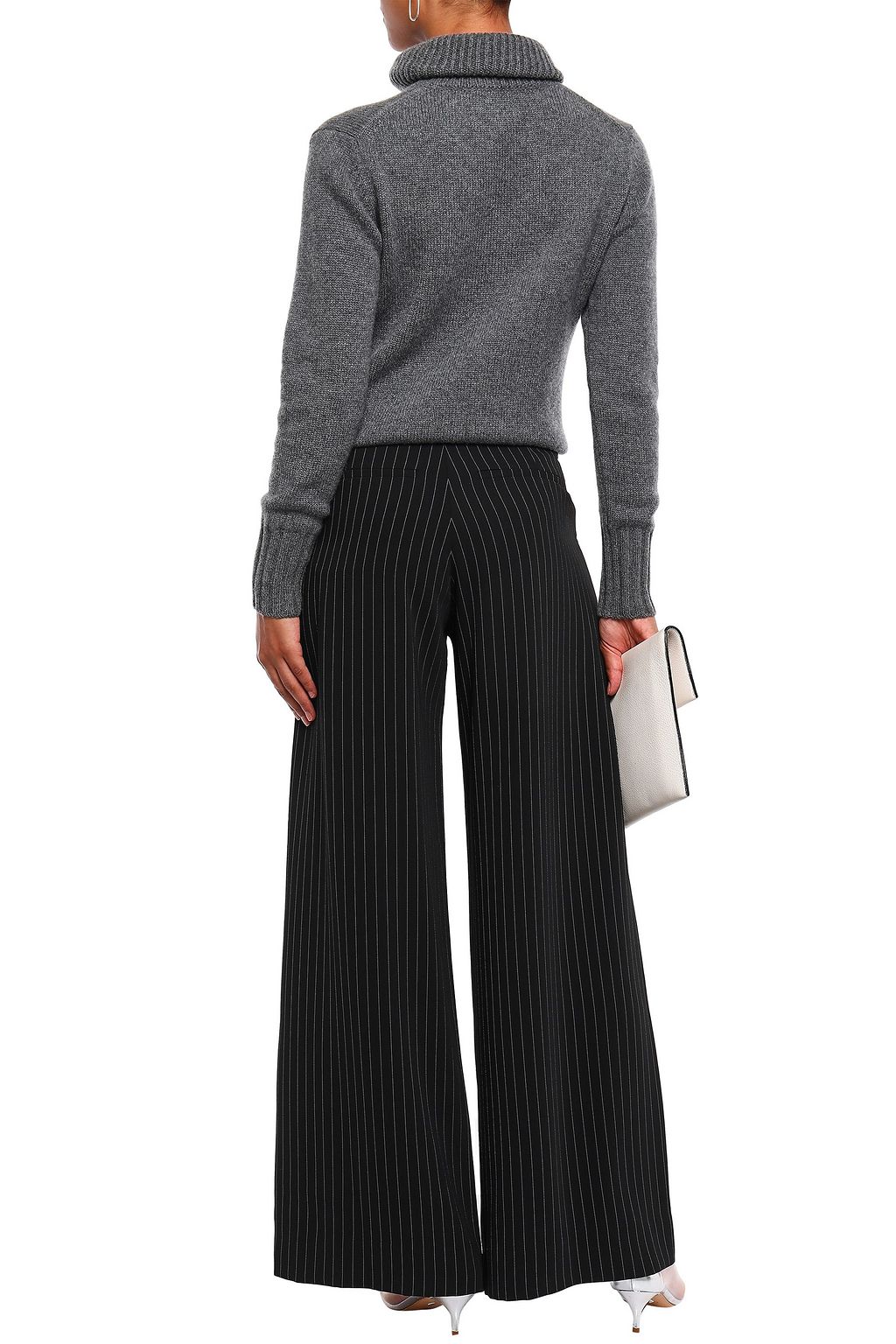 N.PEAL Mélange cashmere turtleneck sweater
