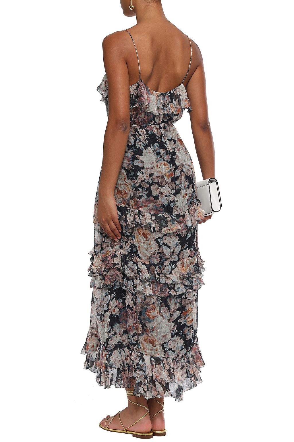 ZIMMERMANN Floral-print silk-georgette midi dress