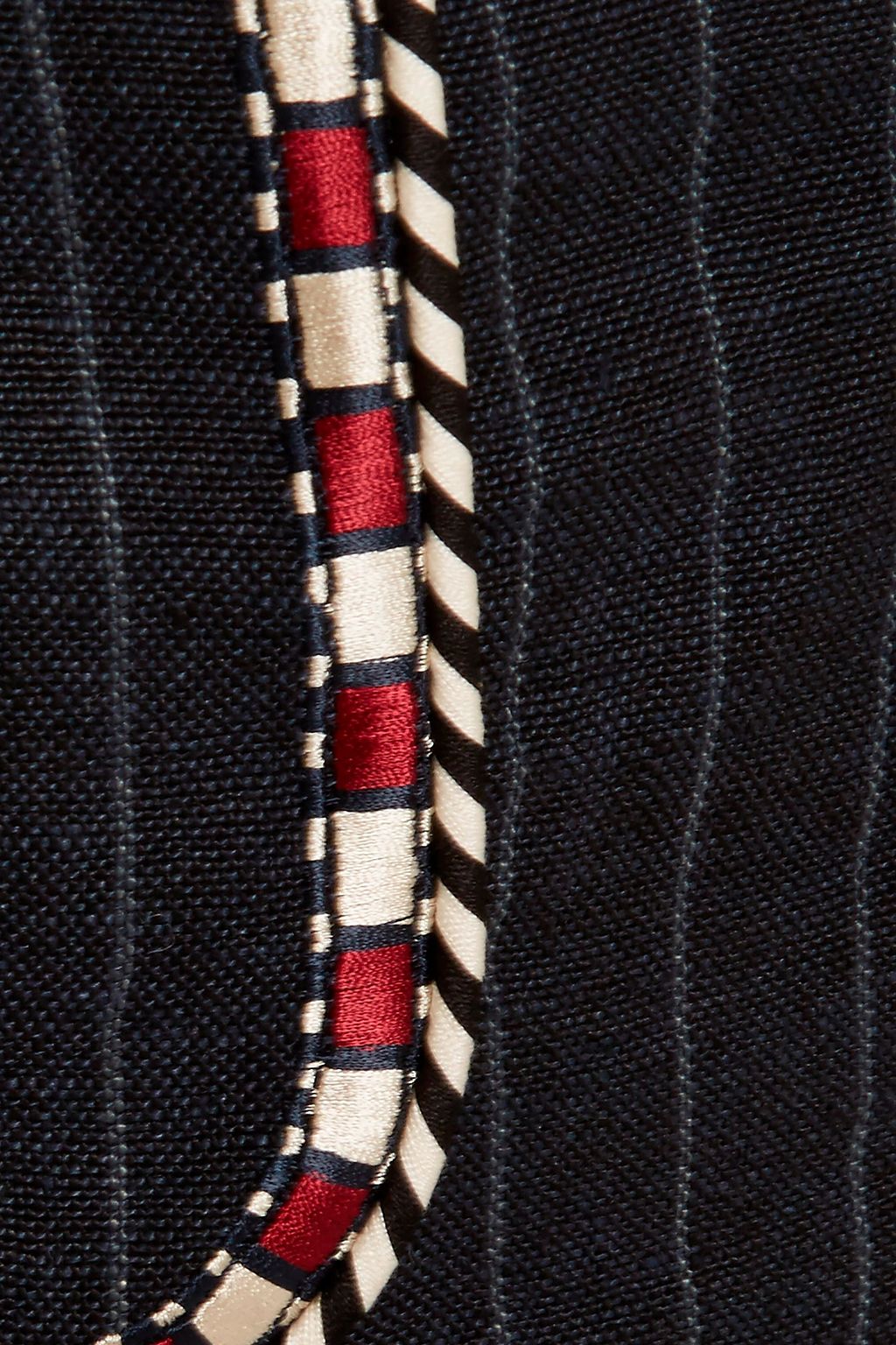 MARANT ÉTOILE Jessie embroidered pinstriped linen mini skirt