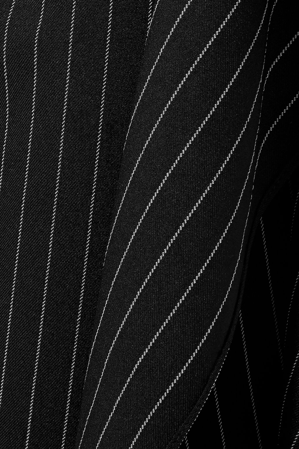 16ARLINGTON Draped pinstriped twill straight-leg pants