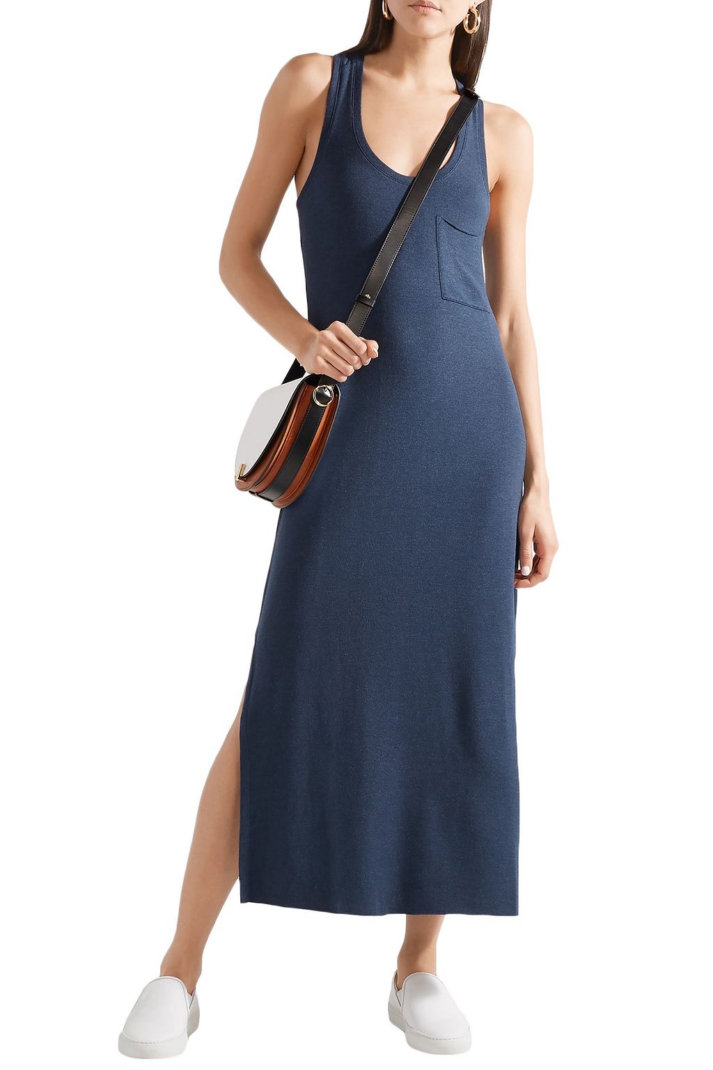 ATM ANTHONY THOMAS MELILLO Mélange stretch-modal midi dress