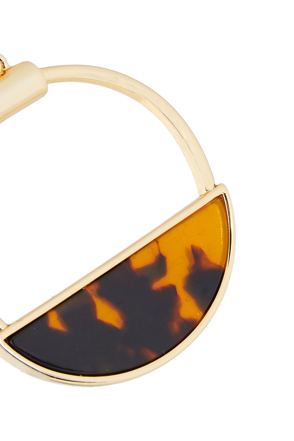 BEN-AMUN Gold-tone malachite hoop earrings