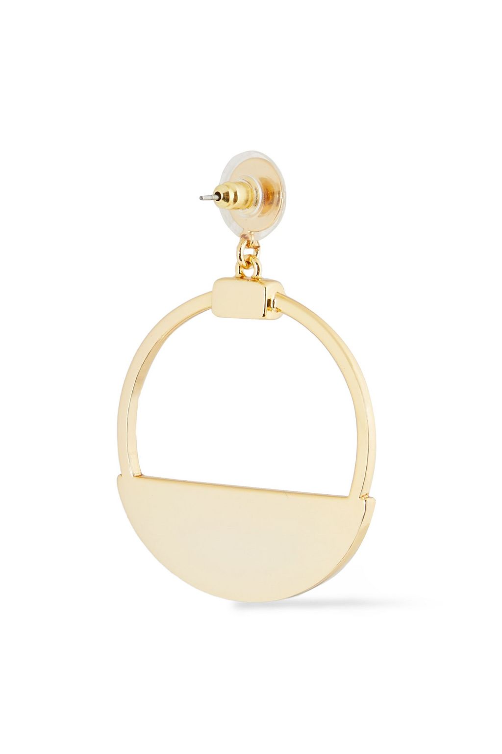 BEN-AMUN Gold-tone malachite hoop earrings
