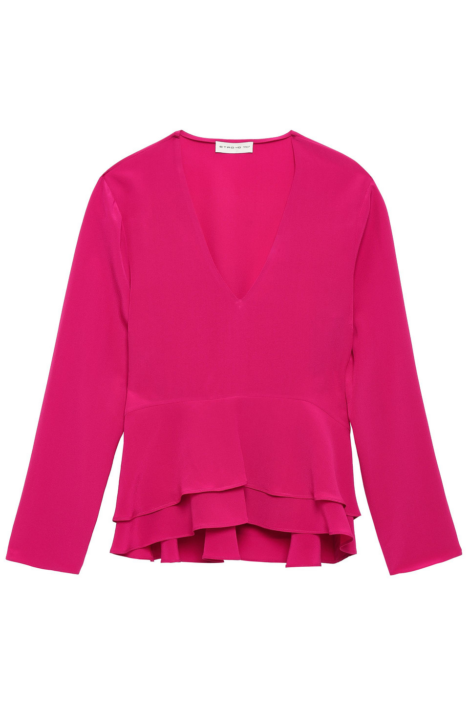 Etro - Tiered silk crepe de chine blouse - Pink - IT 40