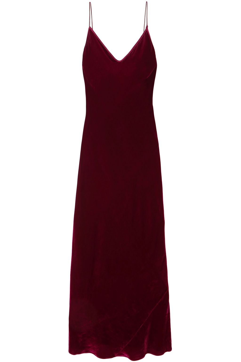 burgundy velvet maxi dress