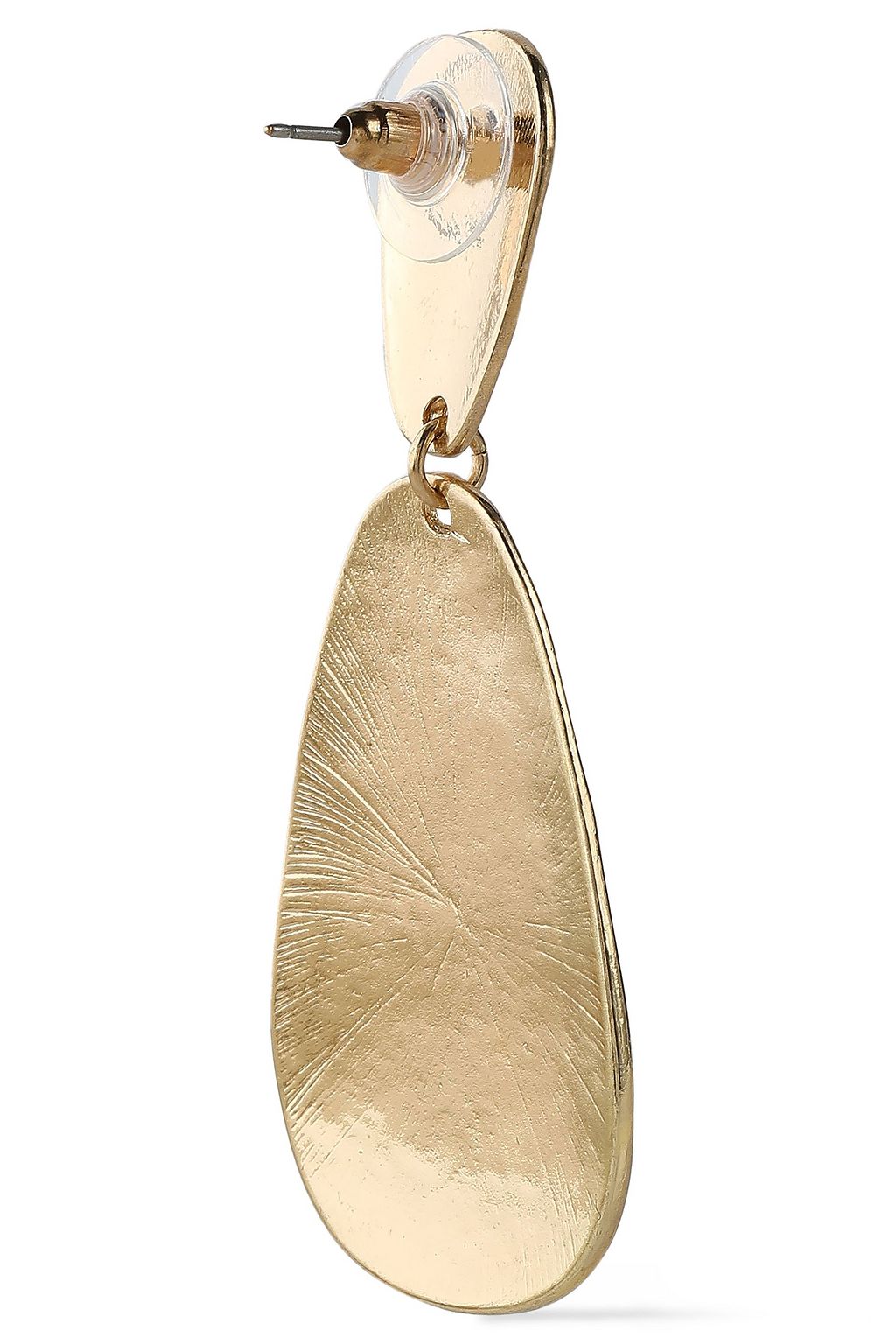 KENNETH JAY LANE Hammered gold-tone earrings