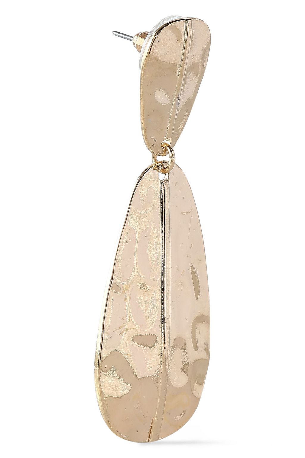 KENNETH JAY LANE Hammered gold-tone earrings