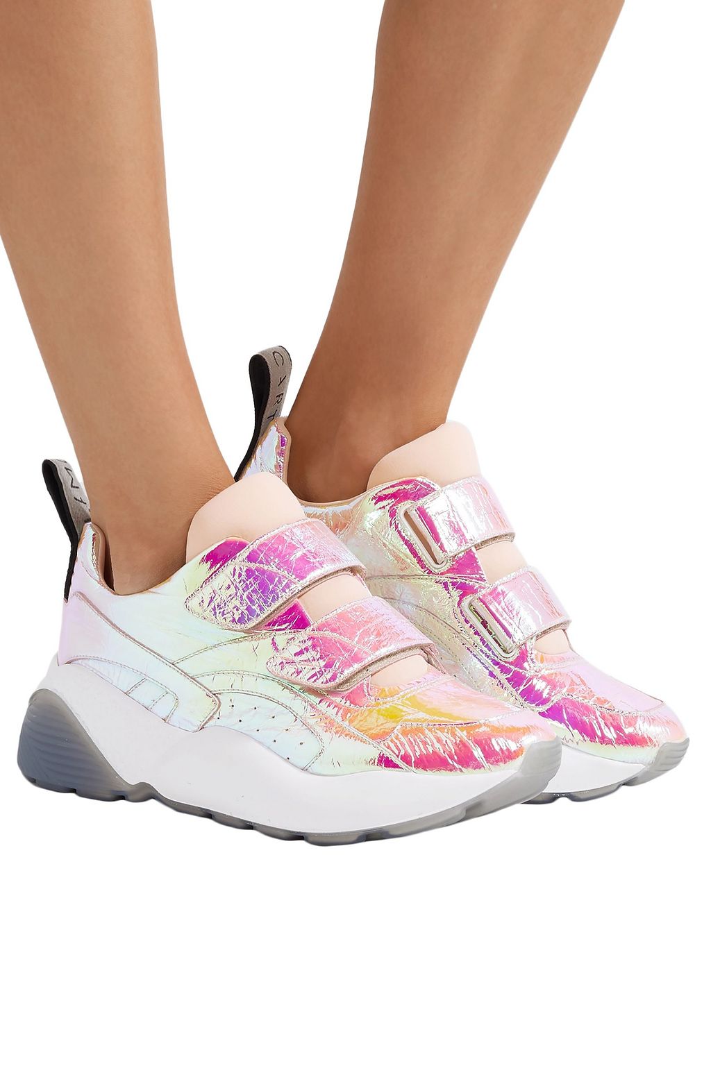 STELLA MCCARTNEY Iridescent faux leather sneakers