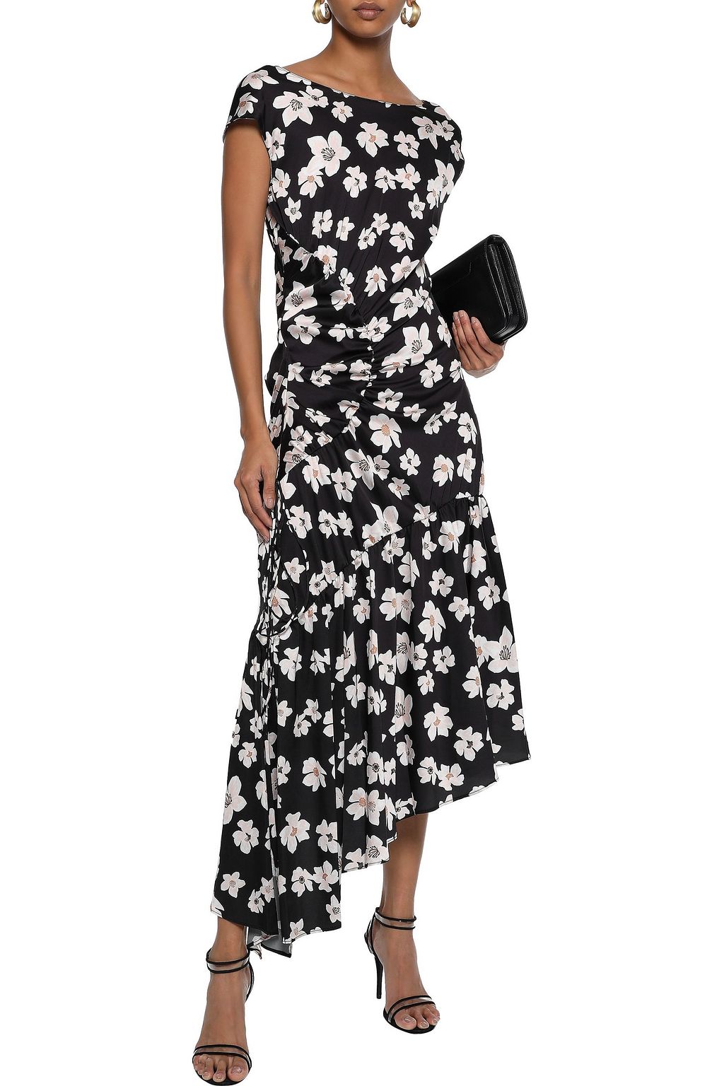 SACHIN & BABI Huma floral-print washed-crepe midi dress