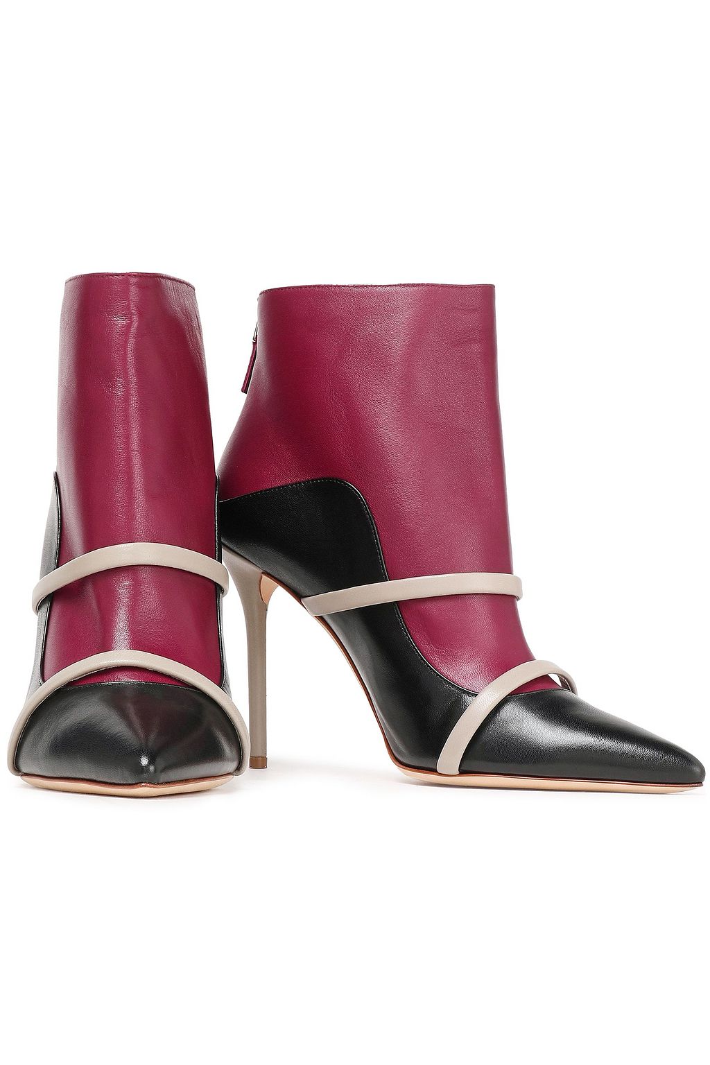 2 tone leather boots