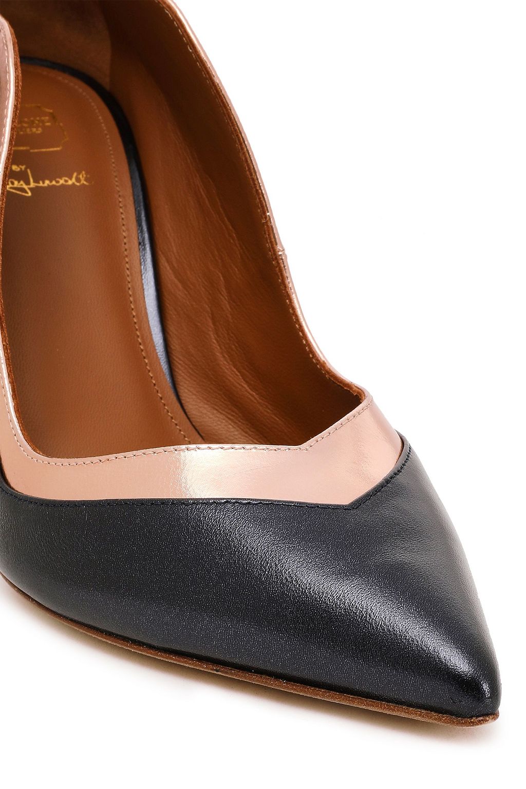 MALONE SOULIERS Penelope matte and metallic leather pumps