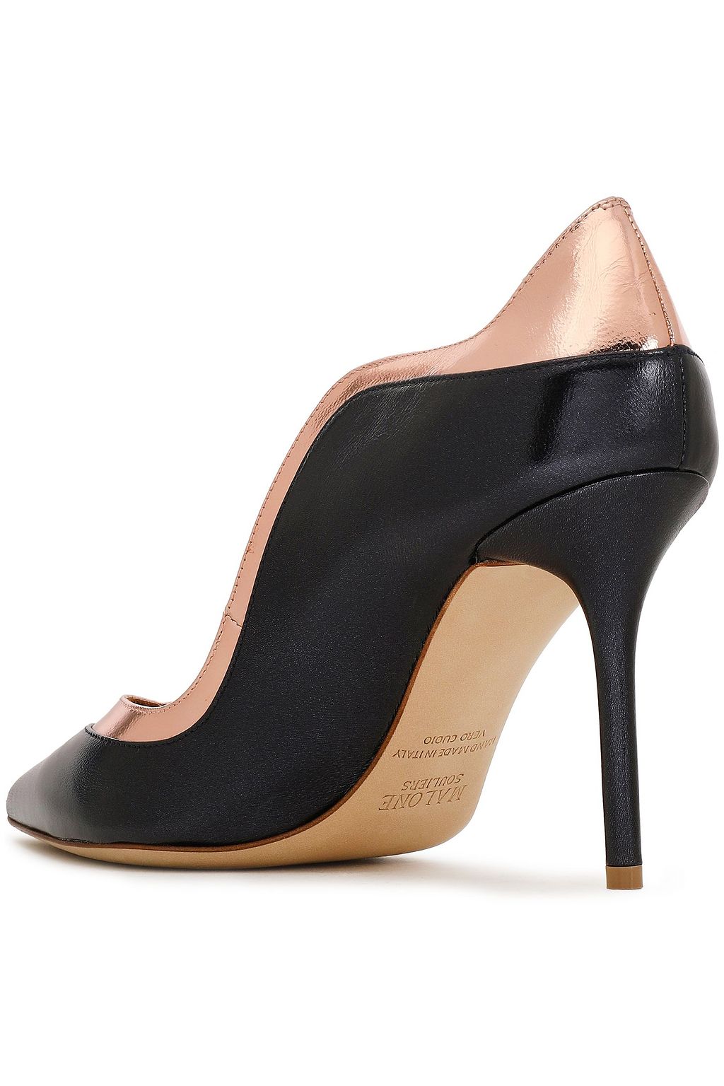 MALONE SOULIERS Penelope matte and metallic leather pumps