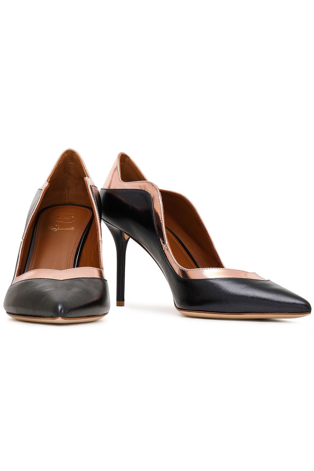 MALONE SOULIERS Penelope matte and metallic leather pumps