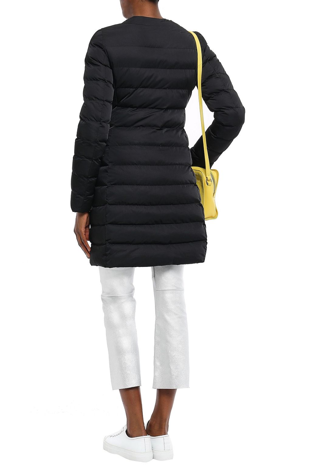 LOVE MOSCHINO Chain-embellished quilted shell down coat