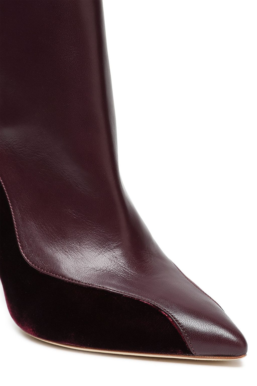 MALONE SOULIERS Leather and velvet ankle boots