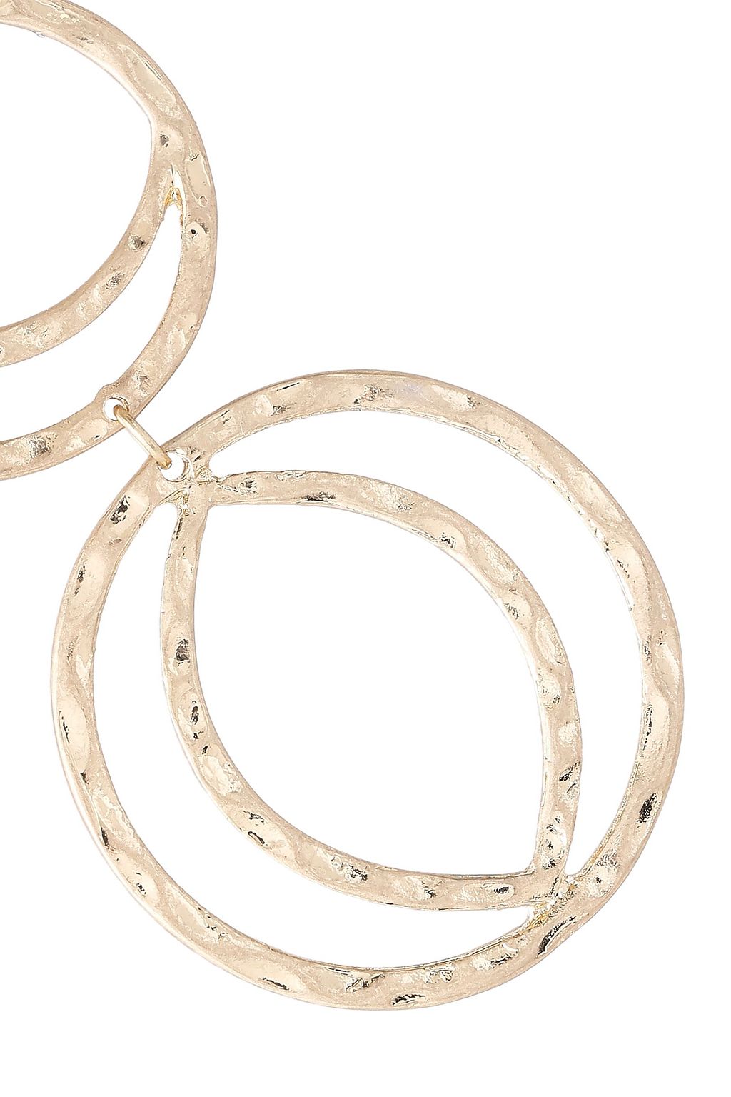 KENNETH JAY LANE Hammered gold-tone earrings