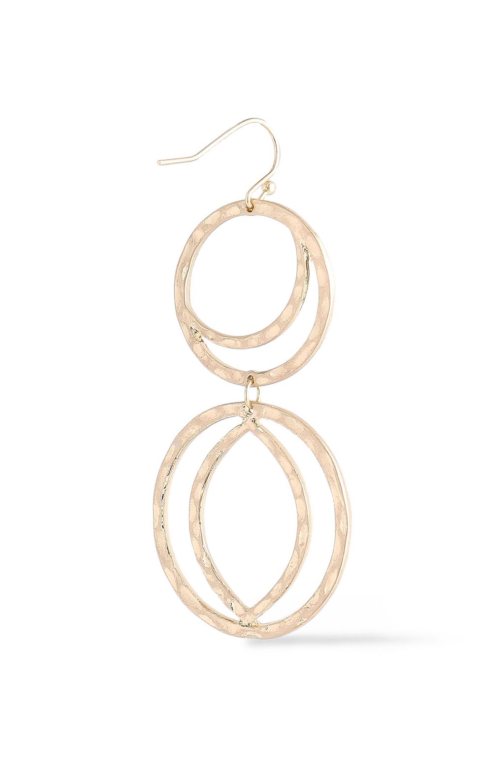 KENNETH JAY LANE Hammered gold-tone earrings