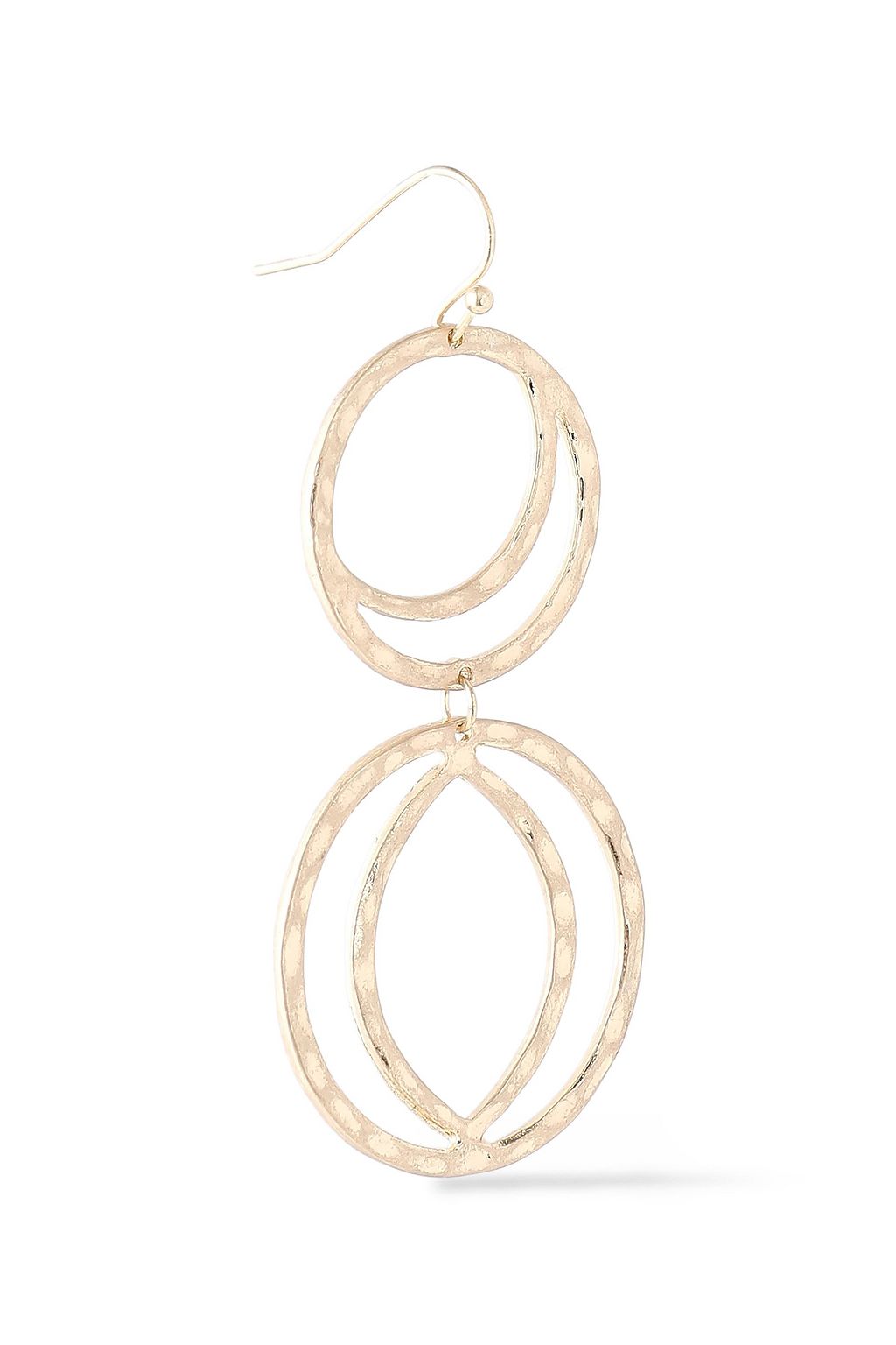 KENNETH JAY LANE Hammered gold-tone earrings
