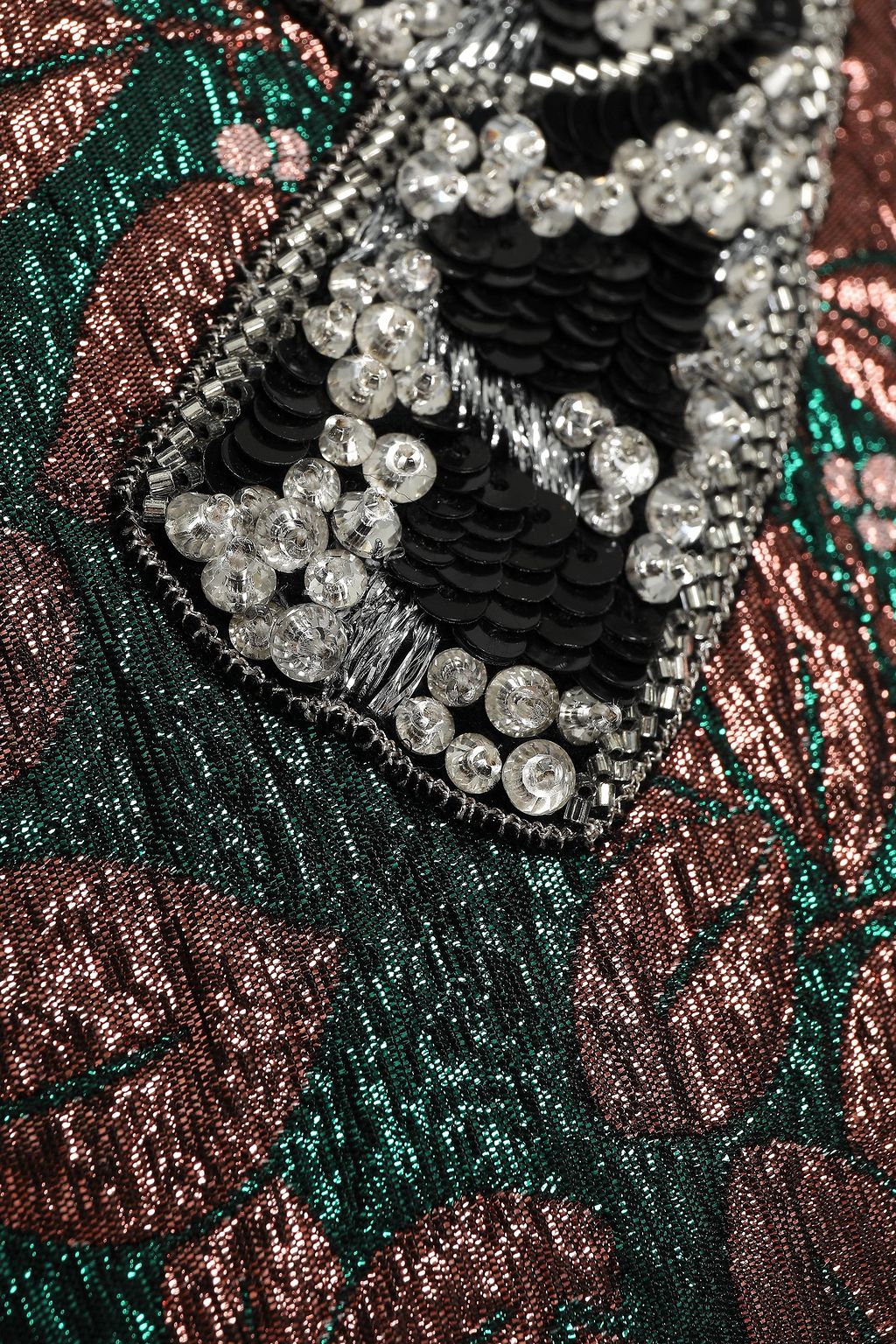 DOLCE&GABBANA Embellished metallic jacquard mini dress