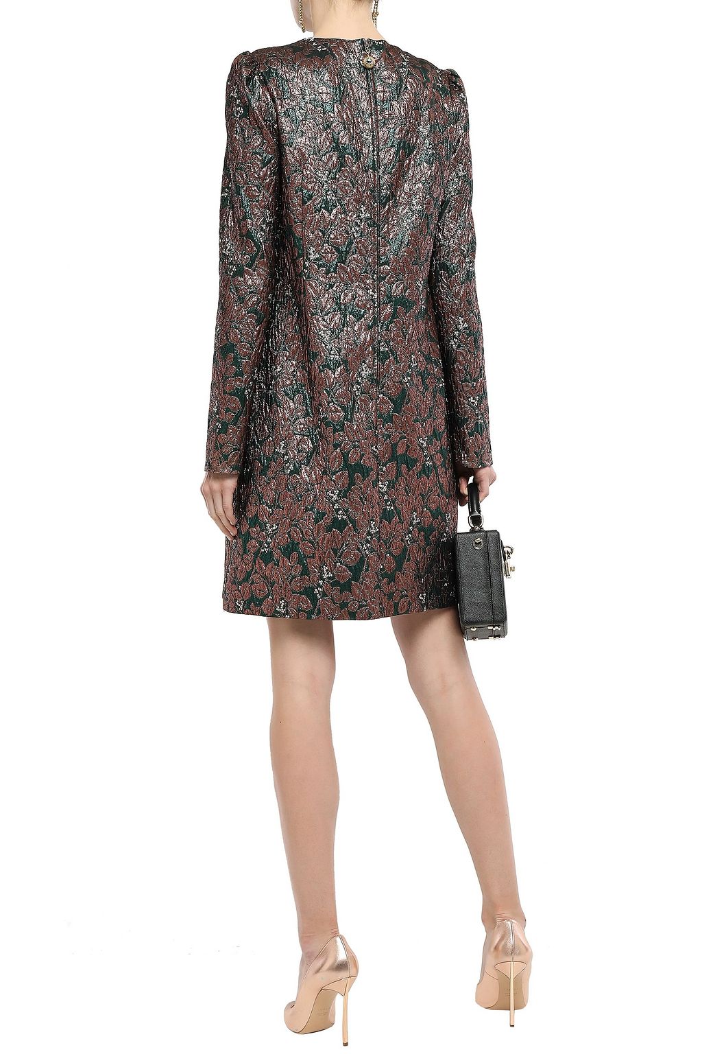 DOLCE&GABBANA Embellished metallic jacquard mini dress