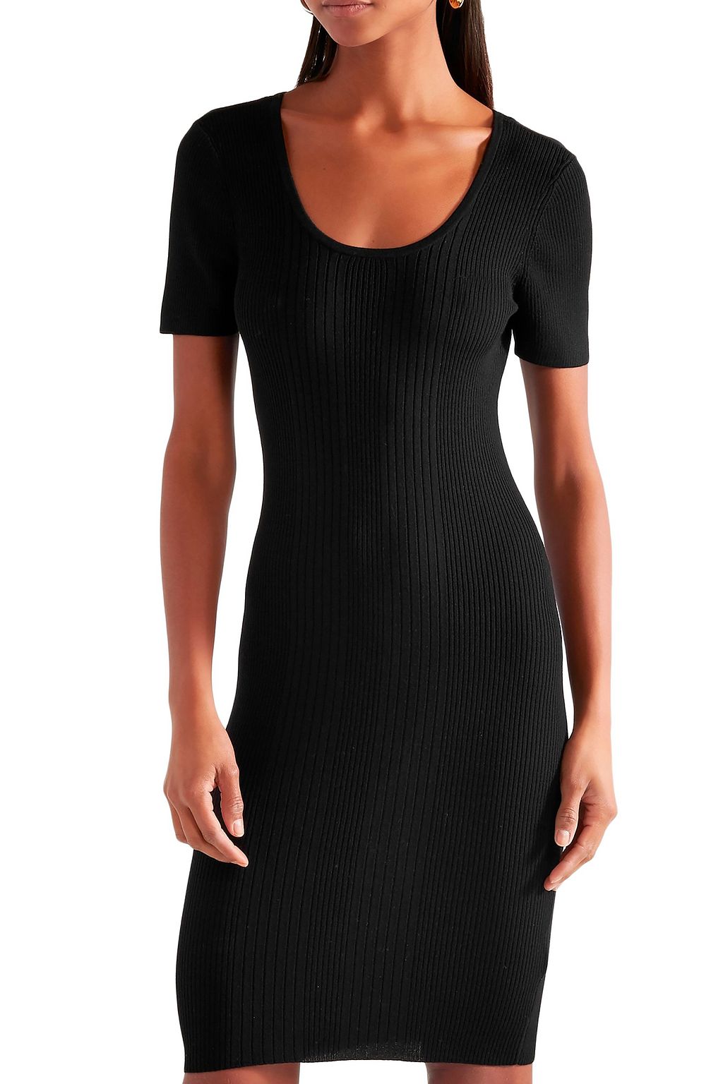 ALEXANDERWANG.T Cutout ribbed wool mini dress