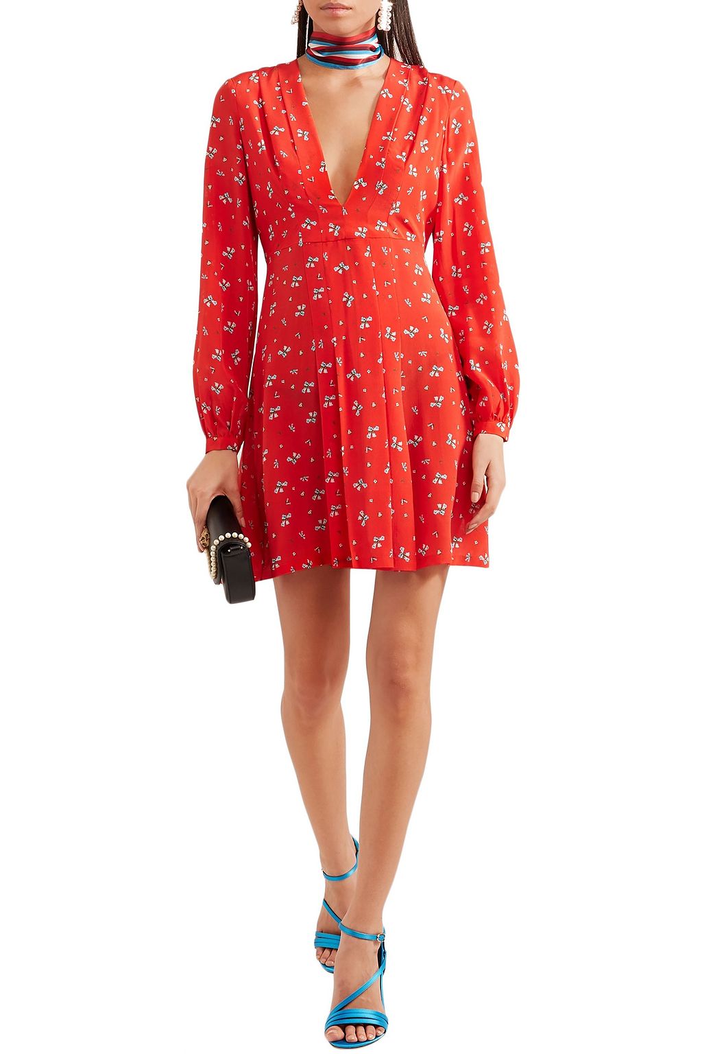 RIXO Harper floral-print silk crepe de chine mini dress