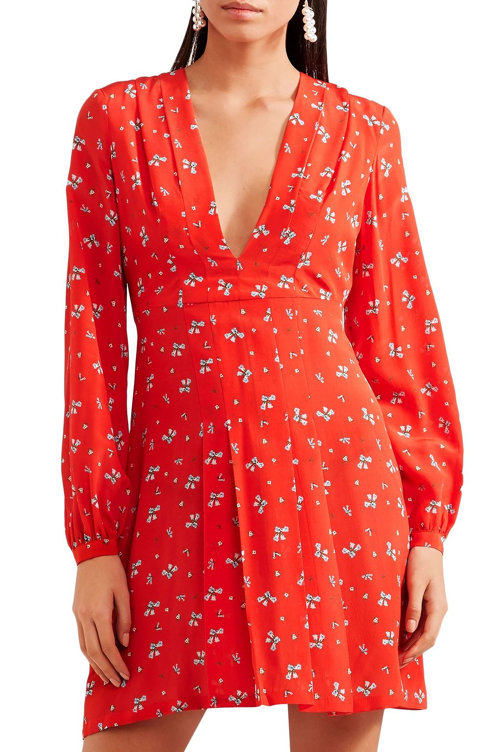 RIXO Harper floral-print silk crepe de chine mini dress