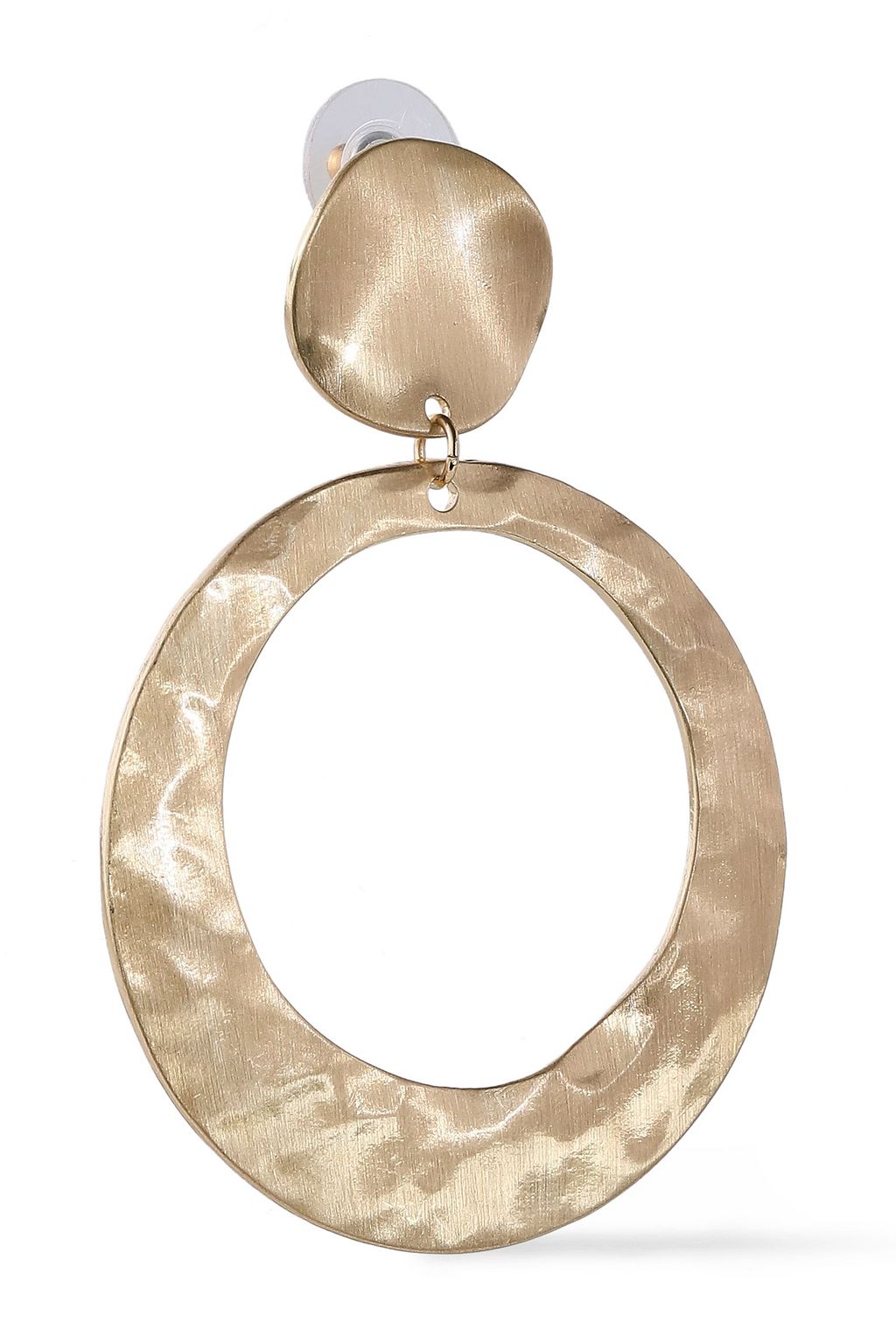 KENNETH JAY LANE Hammered gold-tone earrings
