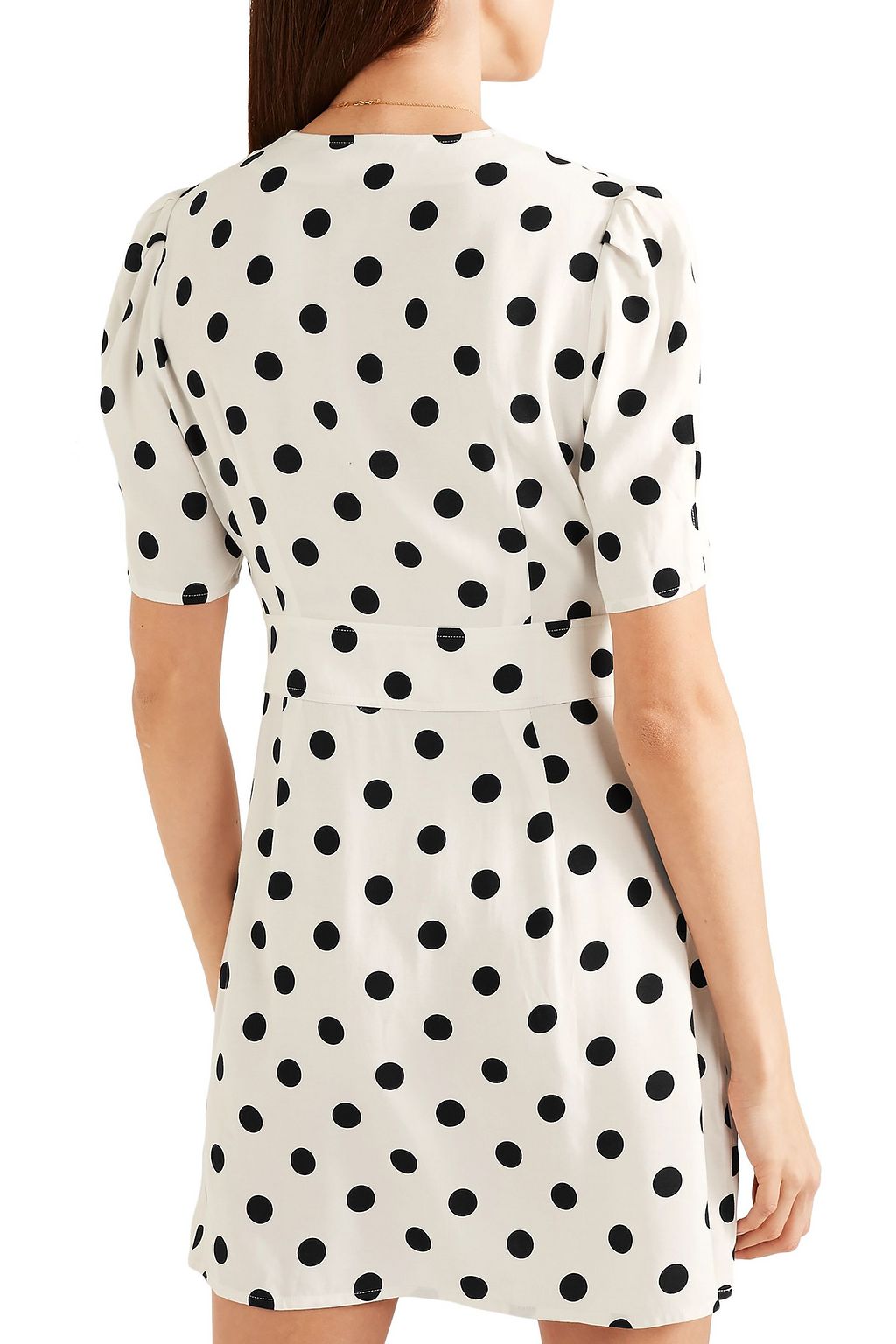 RIXO Laura polka-dot crepe mini dress