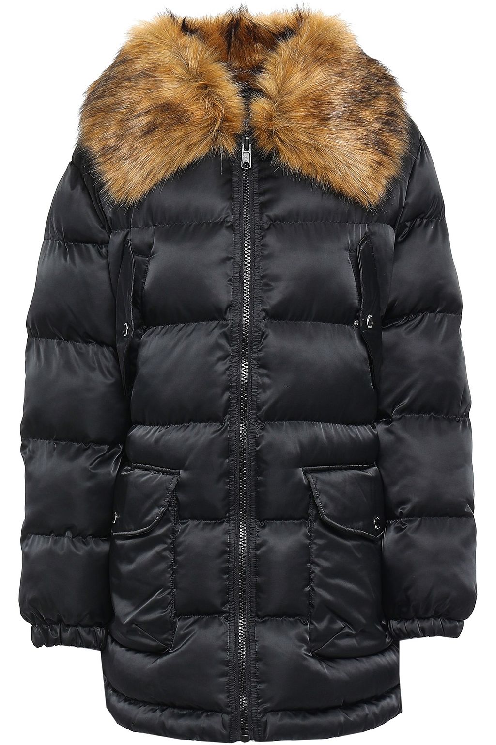 moschino faux fur coat