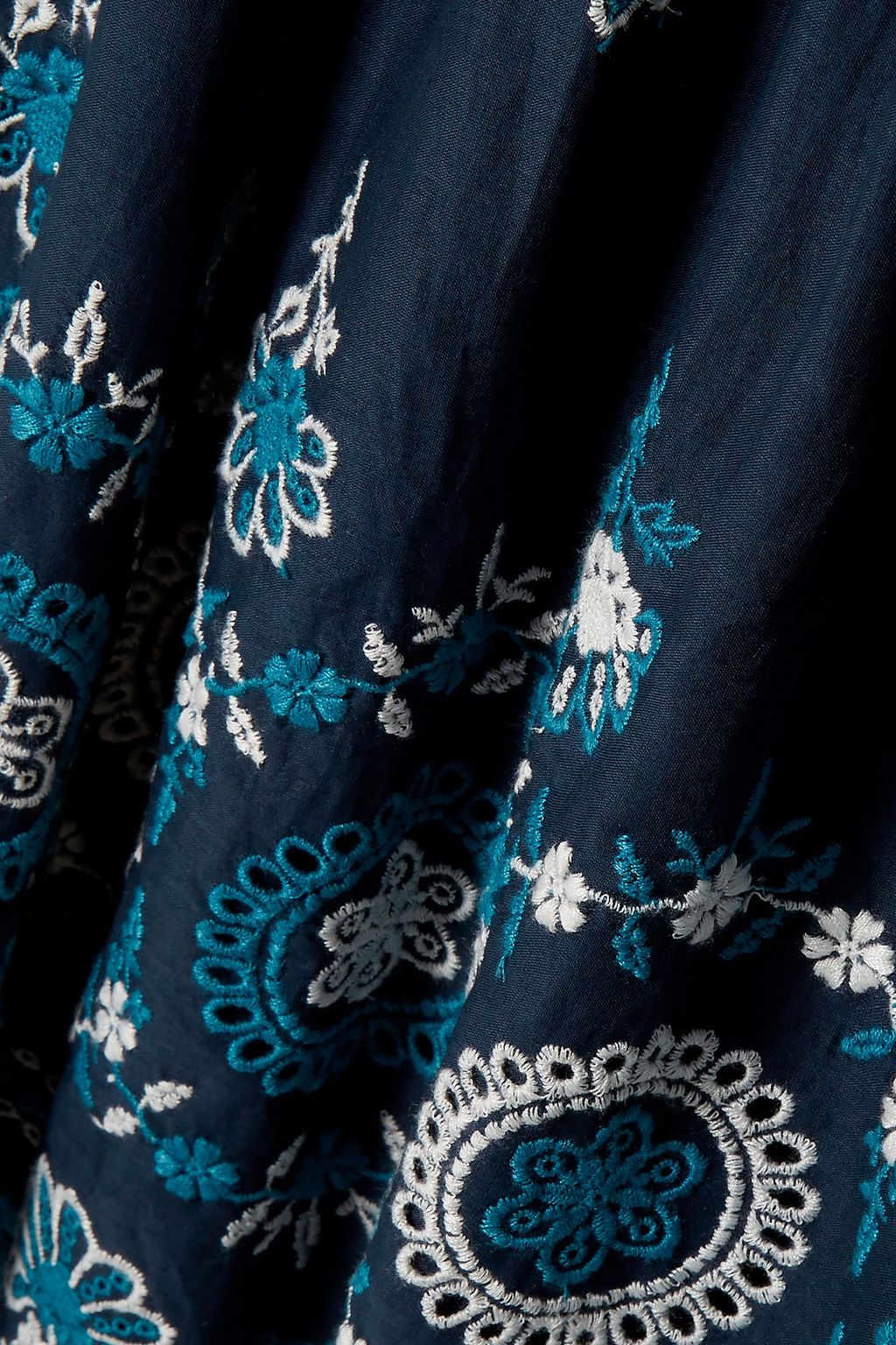 SEA Sofie pintucked broderie anglaise cotton mini dress