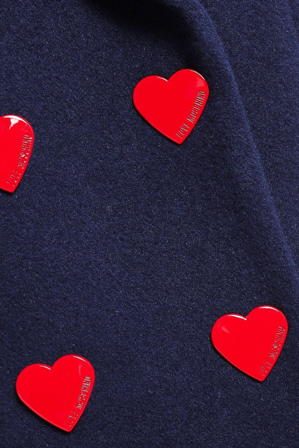 LOVE MOSCHINO Double-breasted brushed wool-blend felt coat