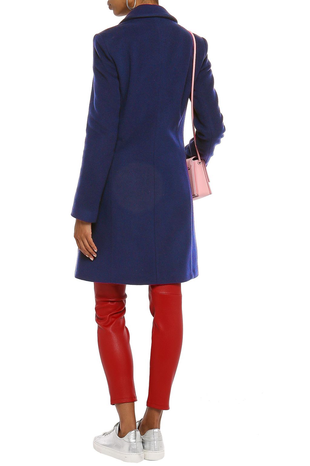 LOVE MOSCHINO Double-breasted brushed wool-blend felt coat
