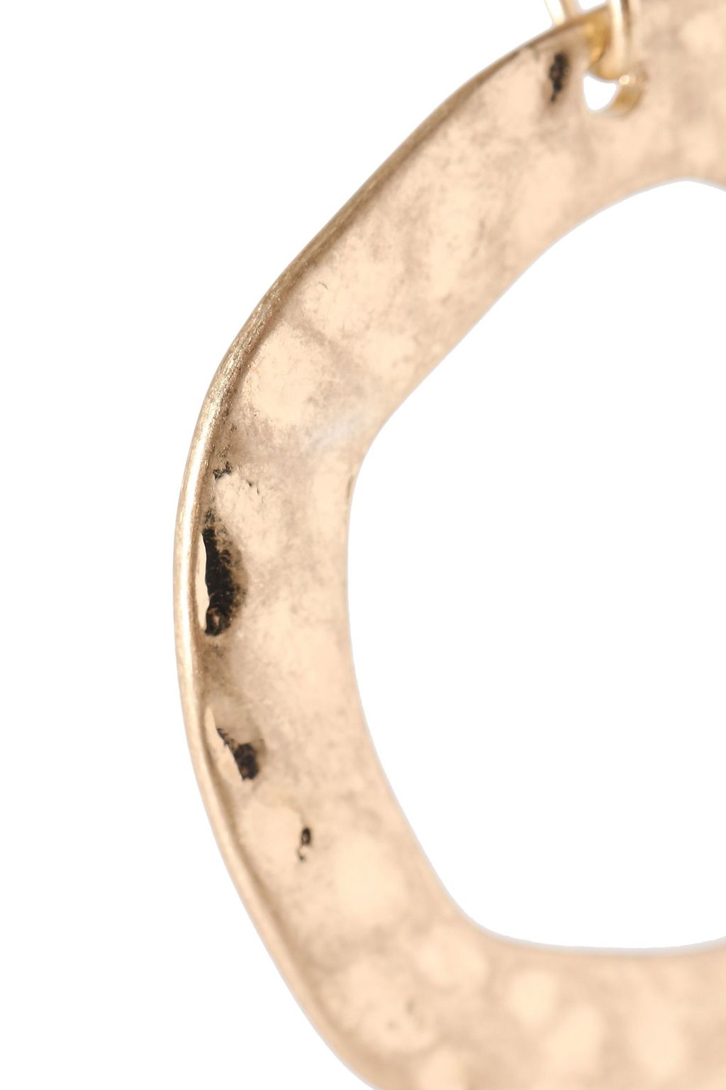 KENNETH JAY LANE Hammered gold-tone earrings