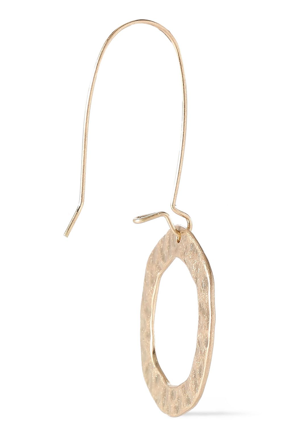 KENNETH JAY LANE Hammered gold-tone earrings