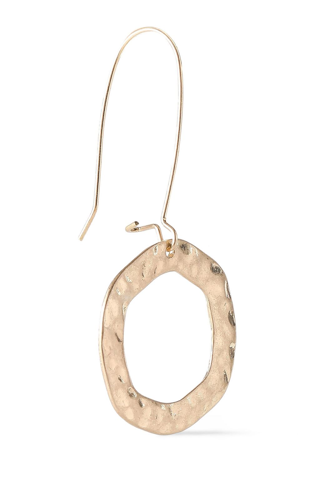 KENNETH JAY LANE Hammered gold-tone earrings