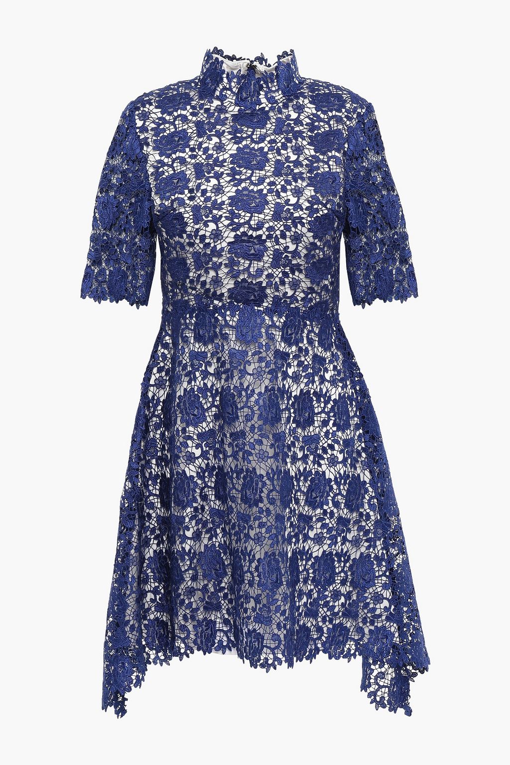 CATHERINE DEANE Jeanne fluted guipure lace mini dress | Sale up to 70% ...