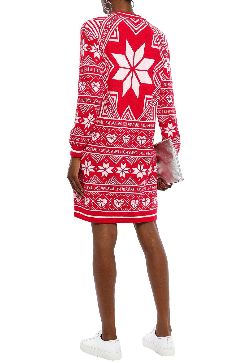 LOVE MOSCHINO Intarsia-knit mini dress