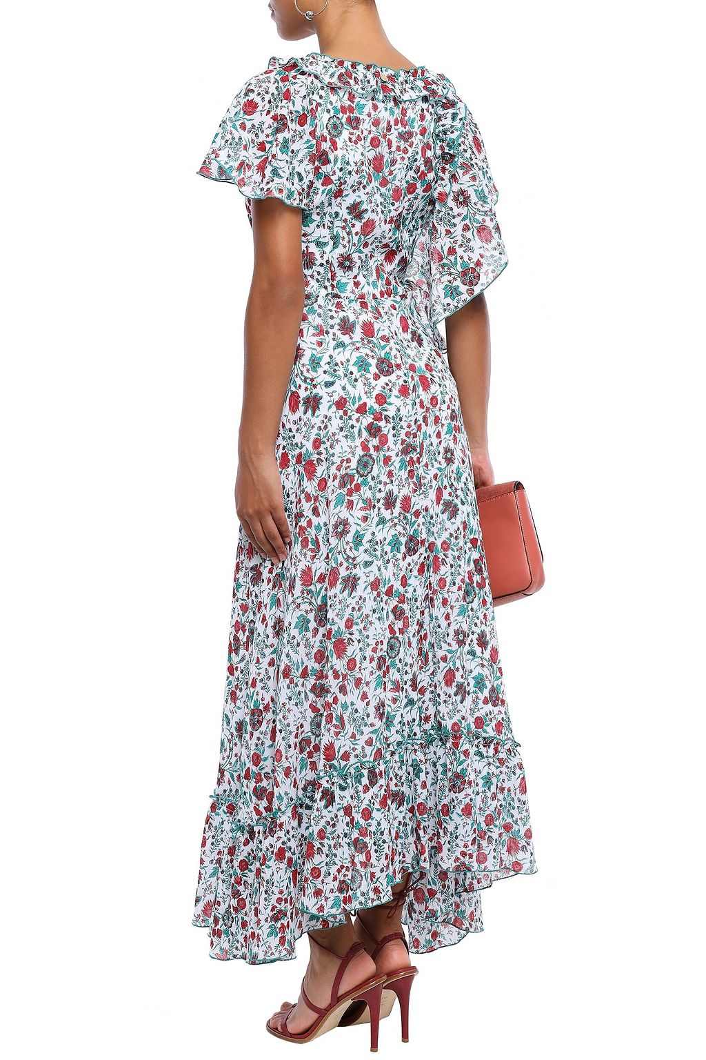 ANTIK BATIK Lally ruffled floral-print cotton-gauze maxi dress