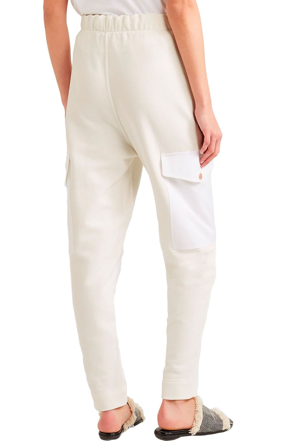 French cotton-terry track pants 