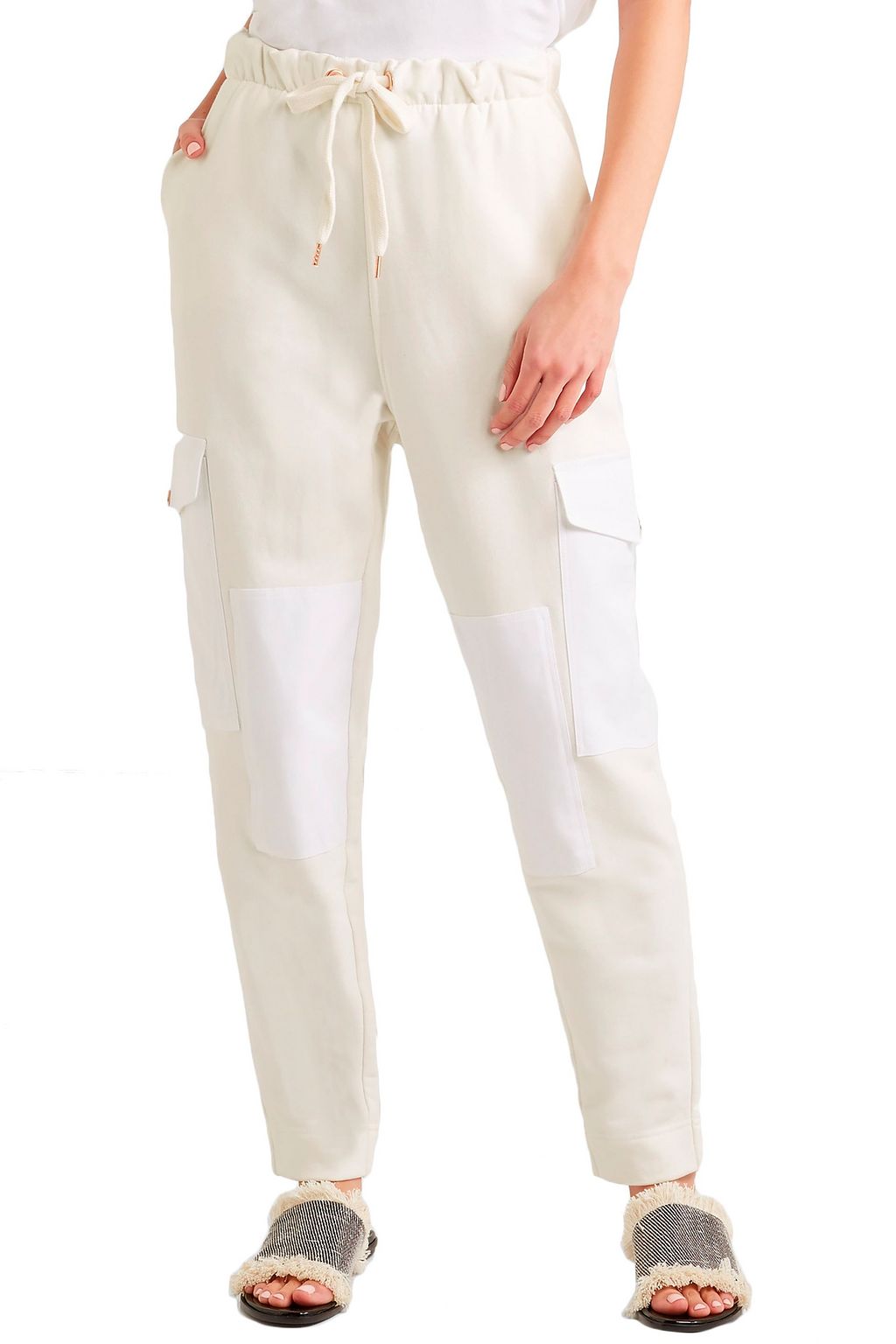 French cotton-terry track pants 