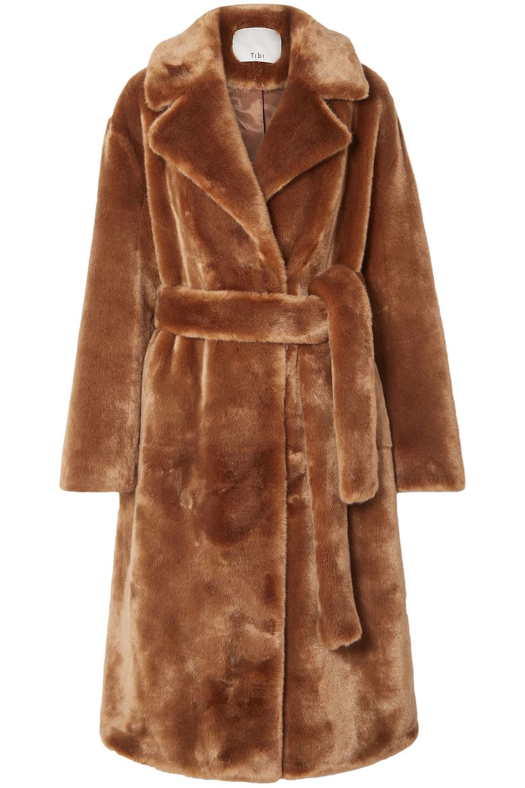 Tibi faux fur belted coat | Browns Tibi faux fur belted coat | Browns
