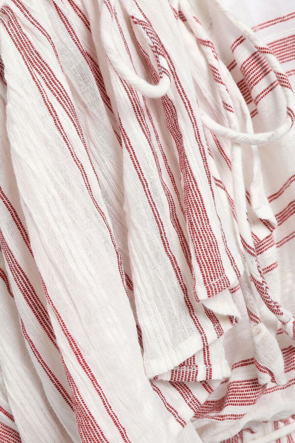 ANTIK BATIK Serifos ruffled striped cotton-gauze dress