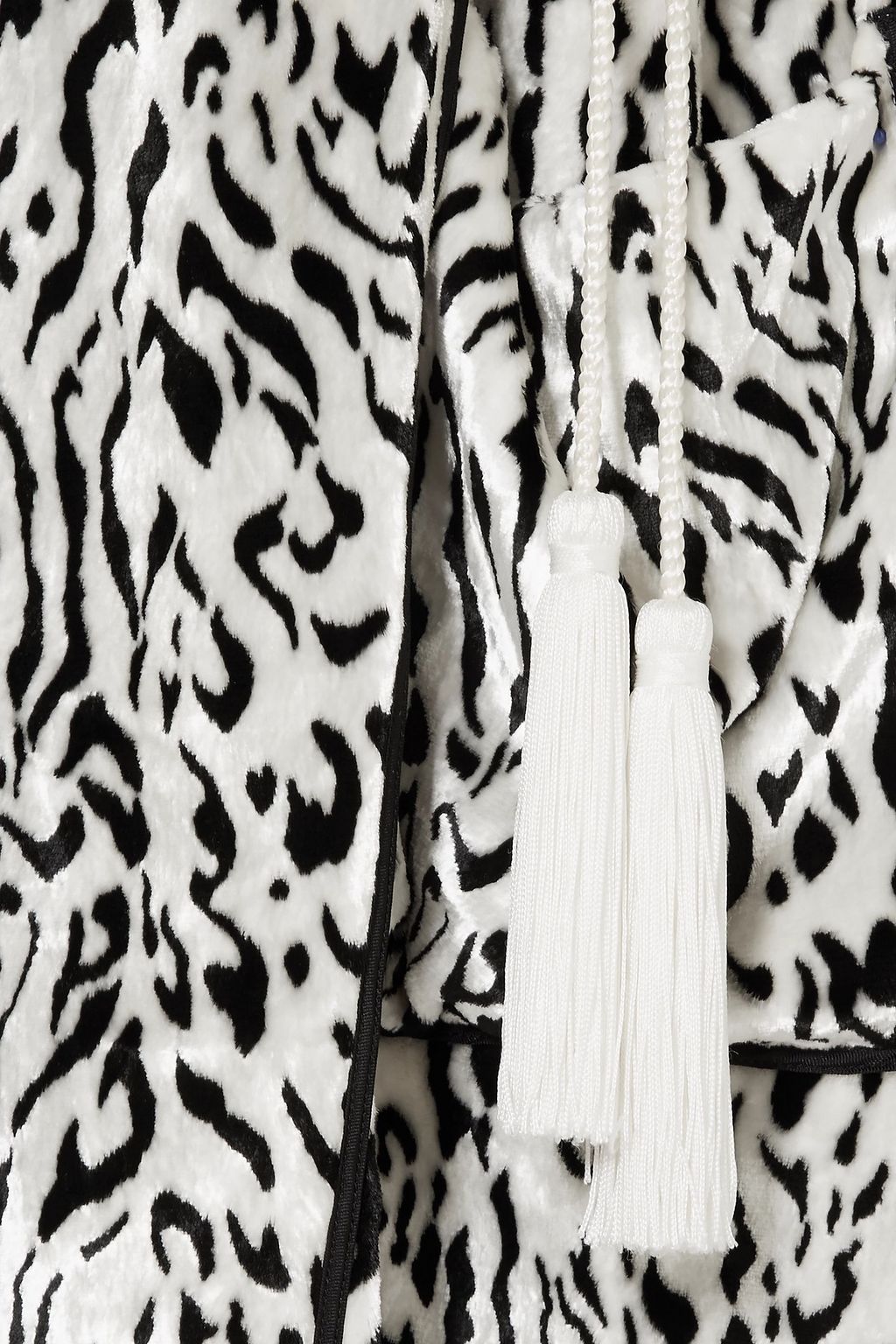 ALESSANDRA RICH Leopard-print velvet robe