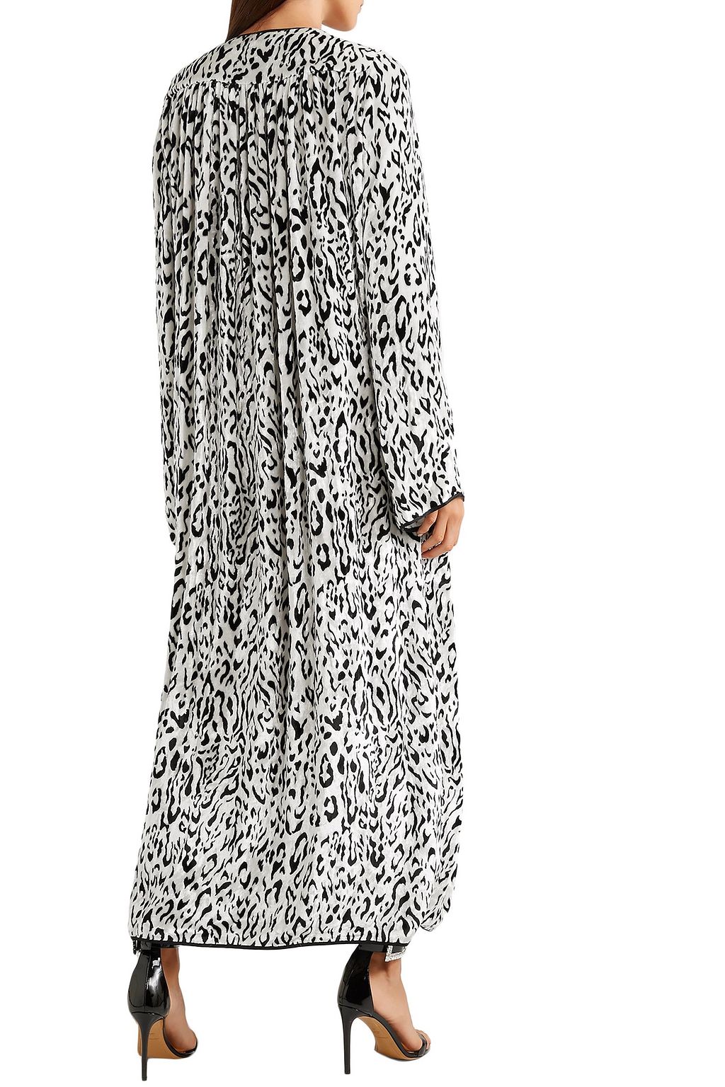 ALESSANDRA RICH Leopard-print velvet robe