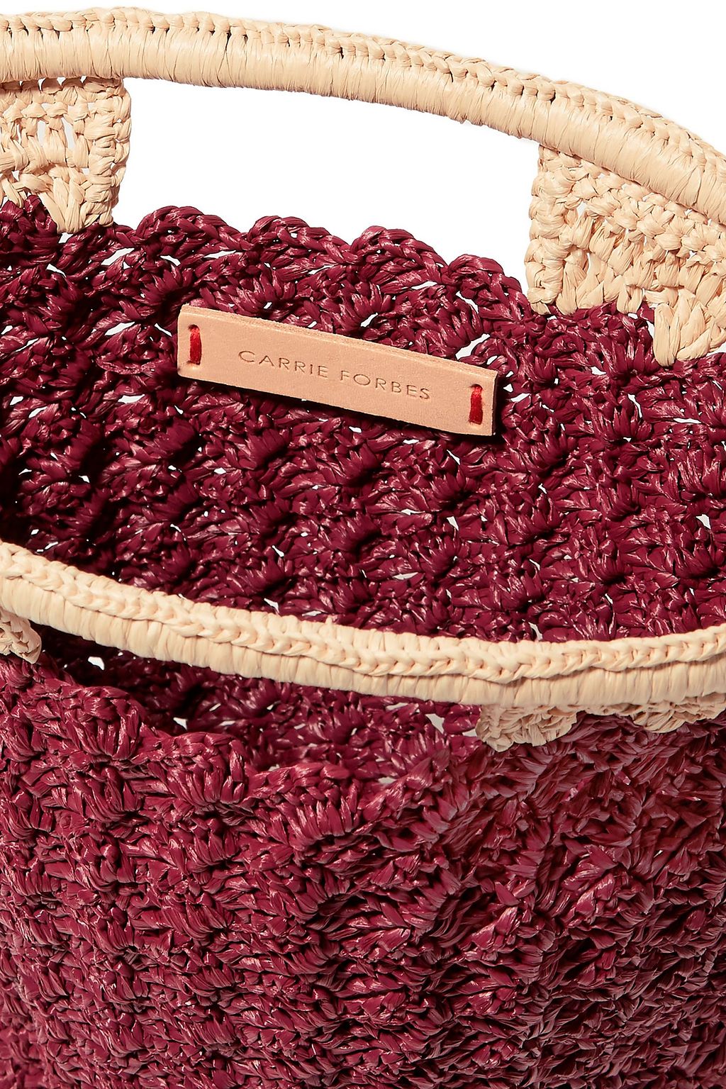 CARRIE FORBES Lily woven faux raffia bucket bag