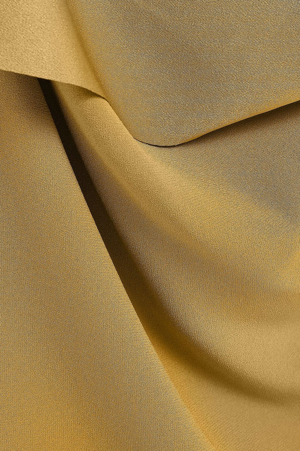 CHALAYAN Draped crepe-satin midi skirt