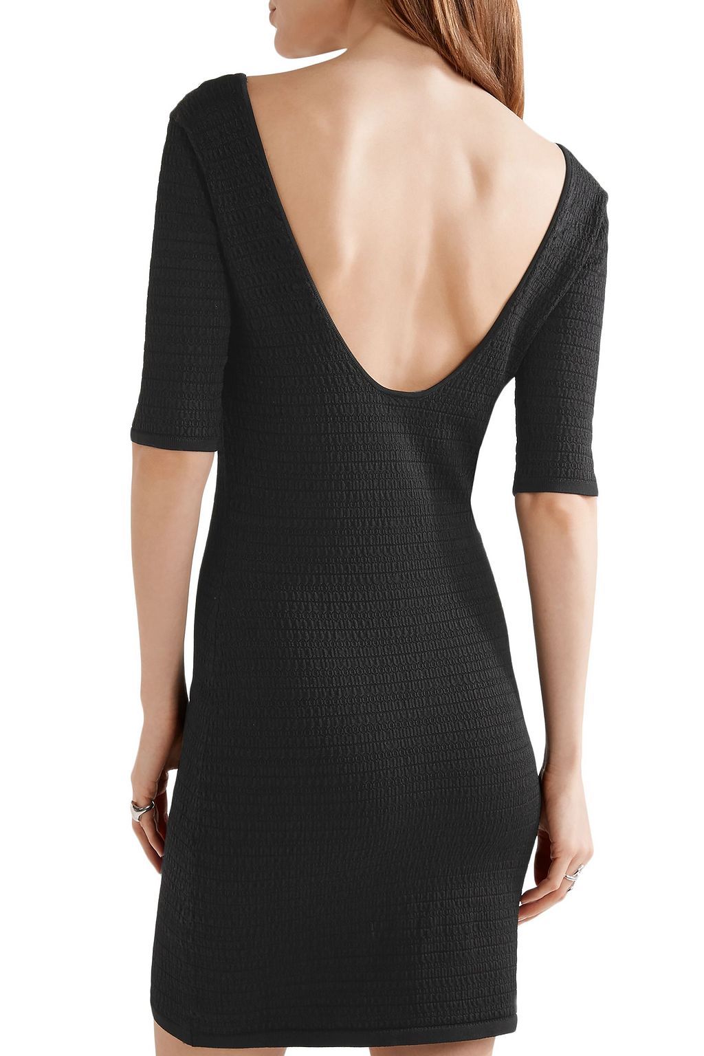ELIZABETH AND JAMES Lydia textured stretch-ponte mini dress